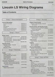 2001 Lincoln Dealer Electrical Wiring Diagram Service Manual LS Models