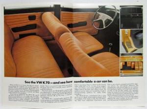 1975 Volkswagen VW K70 Pink Cover Sales Brochure