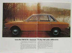 1975 Volkswagen VW K70 Pink Cover Sales Brochure