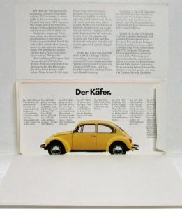 1976 Volkswagen Lots of News Sales Cards - Viel Neues von VW - German Text