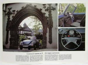 1976 Volkswagen VW Cabriolet Sales Brochure - Italian Text