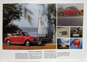 1976 Volkswagen VW Cabriolet Sales Brochure - Italian Text