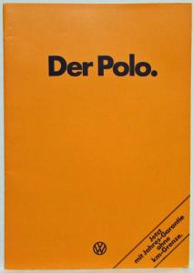 1976 Volkswagen VW Der Polo Sales Brochure - German Text