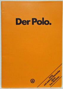 1976 Volkswagen VW Der Polo Sales Brochure - German Text