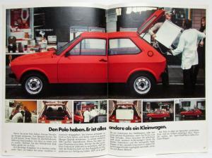 1976 Volkswagen VW Der Polo Sales Brochure - German Text