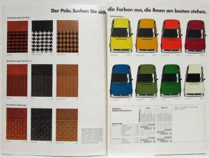 1976 Volkswagen VW Der Polo Sales Brochure - German Text