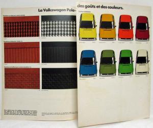 1976 Volkswagen VW Polo Sales Brochure - French Text