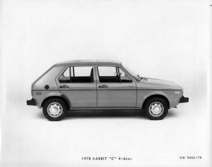 1978 VW Volkswagen Rabbit C Press Photo and Release 0053