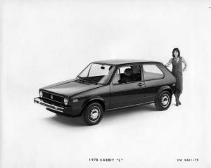 1978 VW Volkswagen Rabbit L Press Photo and Release 0054