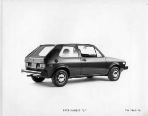 1978 VW Volkswagen Rabbit L Press Photo and Release 0055