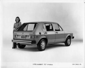 1978 VW Volkswagen Rabbit C Press Photo and Release 0057