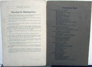 1925-1926 Overland Models 91 - 92 Operation and Care Owners Manual