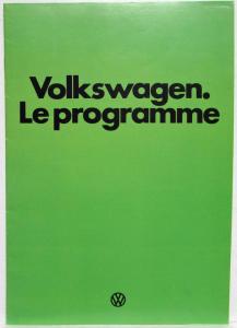 1977 Volkswagen VW Full Line Sales Brochure - Le Programme - French Text
