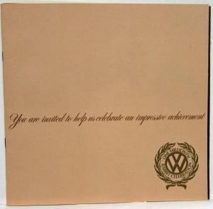 1977 Volkswagen VW Champagne Edition Models - 1 Millionth Rabbit Sales Brochure