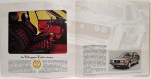 1977 Volkswagen VW Champagne Edition Models - 1 Millionth Rabbit Sales Brochure