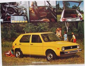 1977 Volkswagen VW Rabbit Folding Spec Sheet