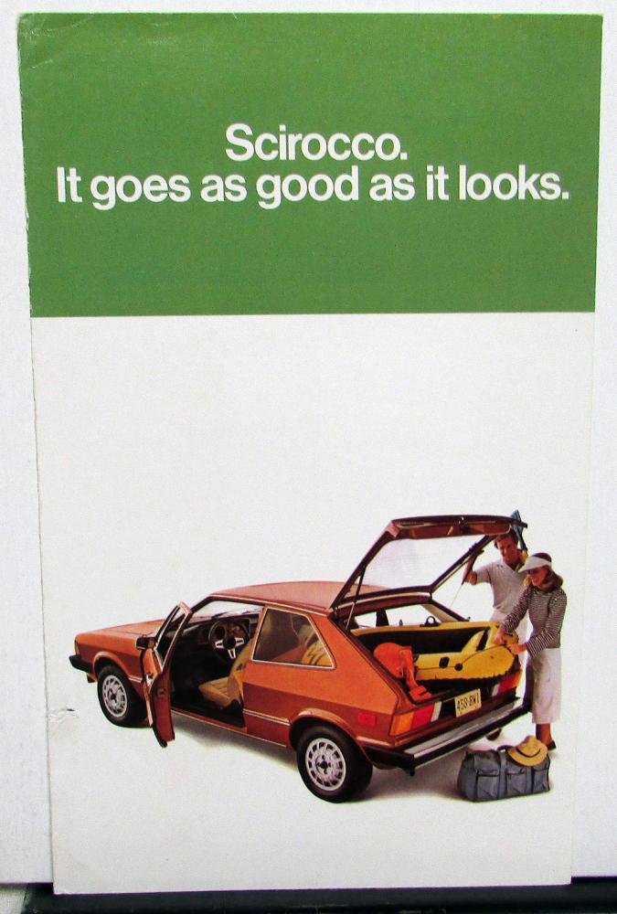 1978 Volkswagen VW Scirocco Goes as Good as It Looks Sales Brochure