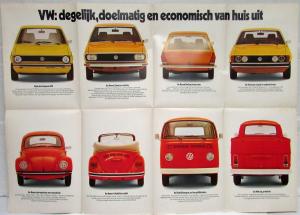 1978 Volkswagen VW and Audi NSU Fleet Vehicle Sales Folder/Poster - Dutch Text