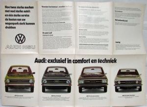 1978 Volkswagen VW and Audi NSU Fleet Vehicle Sales Folder/Poster - Dutch Text