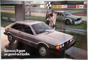 1978 Volkswagen VW Scirocco Goes as Good as It Looks Sales Folder/Poster