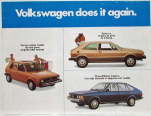 1978 Volkswagen VW Does It Again Sales Brochure