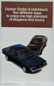 1978 Volkswagen VW Dasher Sedan and Hatchback Sales Brochure