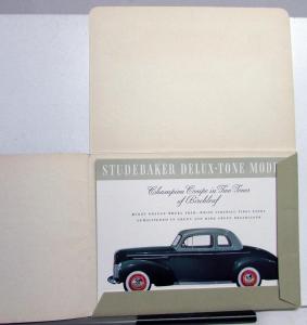 1940 Studebaker President Commander Champion Delux-Tone Sales Brochure Portfolio