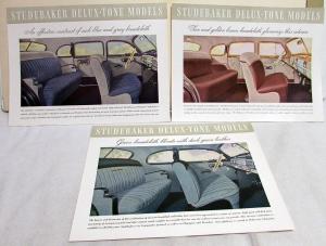 1940 Studebaker President Commander Champion Delux-Tone Sales Brochure Portfolio