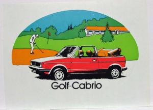 1980 Volkswagen VW Golf-Cabrio Sticker/Decal