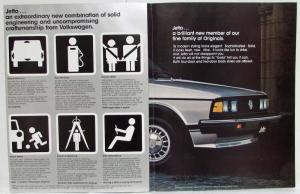 1980 Volkswagen VW Jetta Newest Original Sales Tri-fold Brochure with Envelope