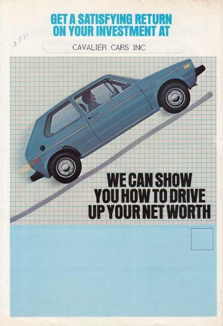 1980 Volkswagen VW Drive Up Your Net Worth Advertising Mailer