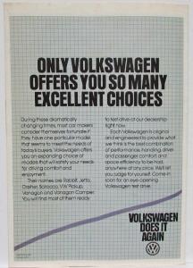 1980 Volkswagen VW Drive Up Your Net Worth Advertising Mailer