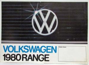 1980 Volkswagen VW Model Range Sales Folder/Poster - UK Market