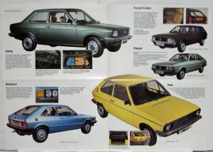 1980 Volkswagen VW Model Range Sales Folder/Poster - UK Market