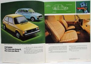 1980 Volkswagen VW Rabbit and Convertible Sales Brochure