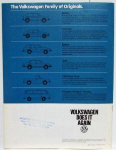 1980 Volkswagen VW Rabbit and Convertible Sales Brochure