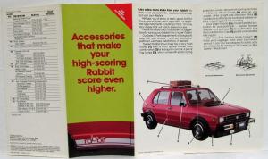 1980 Volkswagen VW Rabbit Accessories Sales Folder