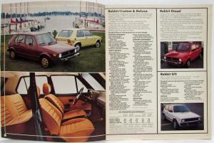 1980 Volkswagen VW Do Not Settle for Less Sales Brochure - Canadian