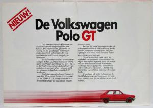 1980 Volkswagen VW Polo GT Its Red Economical and Flashes Sales Folder - Dutch