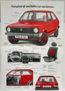 1980 Volkswagen VW Polo GT Its Red Economical and Flashes Sales Folder - Dutch