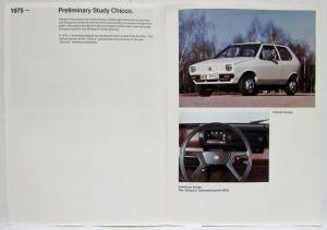 1982 Volkswagen VW Design Studies Sales Brochure - Chicco & Student Concept