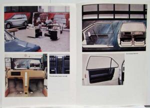1982 Volkswagen VW Design Studies Sales Brochure - Chicco & Student Concept