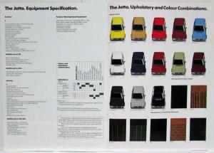 1980 Volkswagen VW Jetta Sales Brochure - UK Market