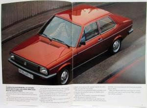 1980 Volkswagen VW Derby Sales Brochure - French Text