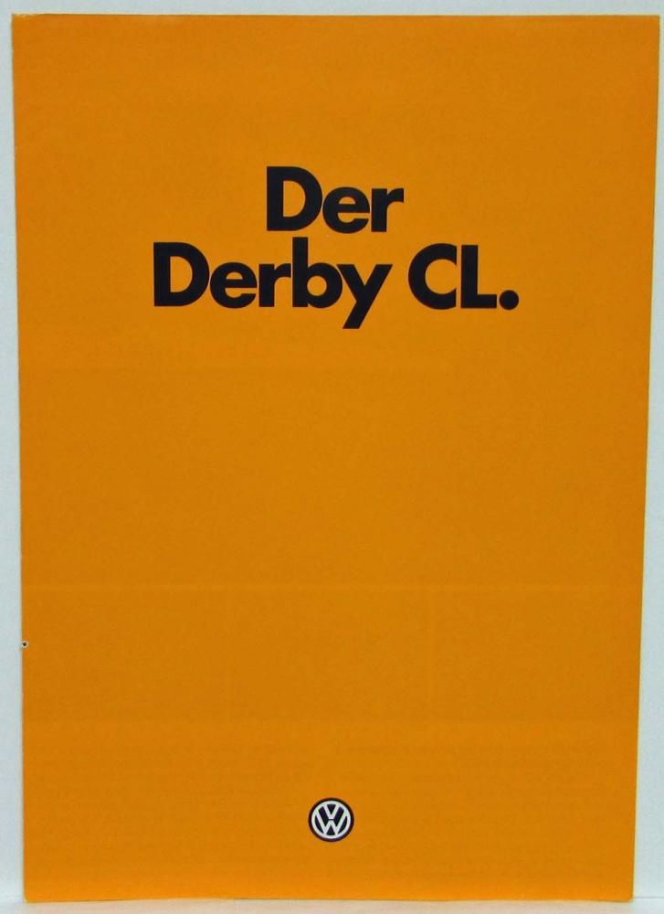 1980 Volkswagen VW Derby CL Sales Brochure - German Text