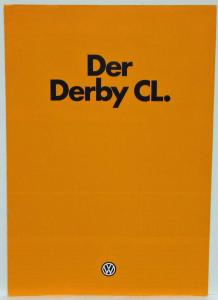 1980 Volkswagen VW Derby CL Sales Brochure - German Text