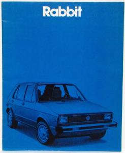 1980 Volkswagen VW Rabbit Sales Brochure