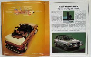 1980 Volkswagen VW Rabbit Sales Brochure