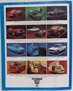 1980 Volkswagen VW Rabbit Sales Brochure