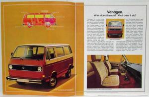 1980 Volkswagen VW Vanagon and Camper Sales Brochure